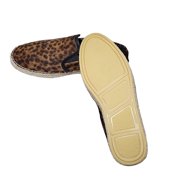 Jimmy Choo Espadrilles Vlad Pony Hair Leopard Print Slip Ons Unisex - Picture 11 of 13